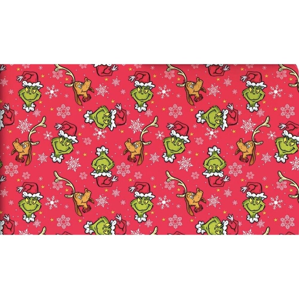 Hallmark Wrapping Paper Christmas The Grinch Dr Seuss Red 25 sq ft Roll Holiday